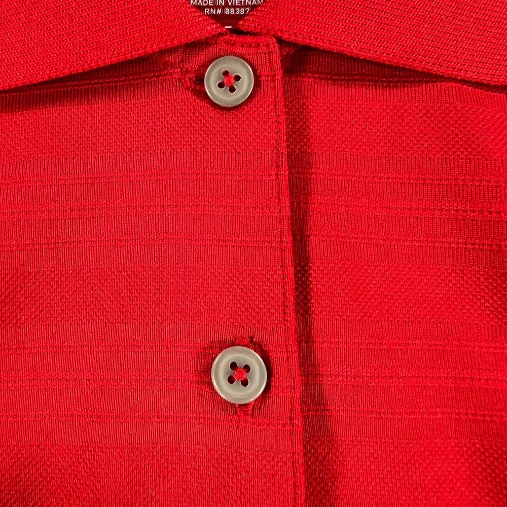 Adidas Polo Shirt Womens Small Red Short Sleeve Climalite Tennis Golf Pickleball